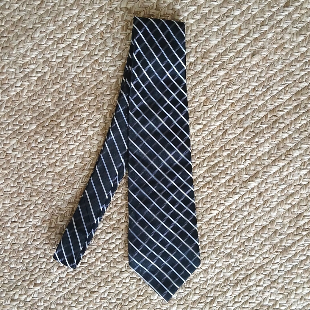 Stanfford Executive Neck Tie Black & Silver